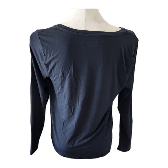 Jason Wu Blouse Black Long Sleeve with Scoop Neck size small - Picture 2 of 7